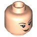 LEGO Light Flesh Black Widow with Short Hair Minifigure Head (Recessed Solid Stud) (3626 / 21121)
