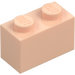 LEGO Light Flesh Brick 1 x 2 with Bottom Tube (3004 / 93792)