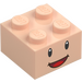 LEGO Light Flesh Brick 2 x 2 with Toad Face with Open Mouth Smile (3003 / 94290)