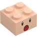 LEGO Light Flesh Brick 2 x 2 with Toad Face with Surprised Face (3003 / 79533)