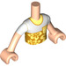 LEGO Licht vleeskleurig Daniel met Geel Bloem Top Friends Torso (Boy) (73161 / 92456)