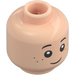 LEGO Light Flesh Dual Sided Child Head with Freckles with Sad Expression / Smiling (Recessed Solid Stud) (38826 / 96004)