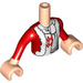 LEGO Light Flesh Ewa Torso, with Red Jacket and White Scarf Pattern (92456)