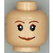 LEGO Licht vleeskleurig Vrouwelijk Hoofd met Bruin Eyebrows en Rood Lips (Veiligheidsnop) (14750 / 99197)