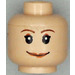 LEGO Chair légère Female Diriger avec Brown Eyebrows et rouge Lips (Goujon de sécurité) (14750 / 99197)