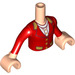 LEGO Carne claro Friends Mujer Torso con Rojo Riding Chaqueta (92456)