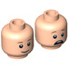 LEGO Light Flesh Gray Minifigure Head (Recessed Solid Stud) (3626 / 21576)
