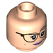 LEGO Light Flesh Head With Glasses (Recessed Solid Stud) (3626 / 28221)