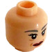 LEGO Light Flesh Head with Madame Hooch Decoration (Gray Eyebrows) (Recessed Solid Stud) (3626)