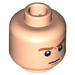 LEGO Light Flesh Head with Orange Eyebrows, Frown + Scared (Recessed Solid Stud) (10412 / 11372)