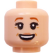 LEGO Leichtes Fleisch Lily Potter Schmucklos Kopf (Einbau-Vollbolzen) (3626)