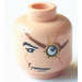 LEGO Licht vleeskleurig Mad-Oog Moody Hoofd (Veiligheidsnop) (3626 / 53643)