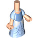 LEGO Carne claro Micro Cuerpo con Largo Falda con Azul Cinderella Vestido (79610)