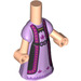 LEGO Carne claro Micro Cuerpo con Largo Falda con Queen Iduna Morado Parte superior (75859)