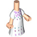 LEGO Leichtes Fleisch Micro Körper mit Lange Skirt mit Weiß Dress (75854)