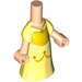 LEGO Light Flesh Micro Body with Long Skirt with Yellow Dress (66576)
