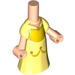 LEGO Carne claro Micro Cuerpo con Largo Falda con Amarillo Vestido (66576)