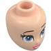 LEGO Light Flesh Minidoll Head with Blue eyes and large eyelashes (92198 / 103978)