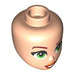 LEGO Light Flesh Minidoll Head with Bright Green Eyes and Coral Lips (Riley) (92198 / 101086)