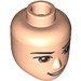 LEGO Leichtes Fleisch Minidoll Kopf mit Brown Augen und Open Smiling Mouth (16551 / 37809)