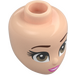 LEGO Light Flesh Minidoll Head with Dark Tan Eyes and Dark Pink Lips (Belle) (92198 / 101824)