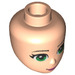 LEGO Light Flesh Minidoll Head with Emma Green Eyes, Pink Lips and Closed Mouth (11819 / 98704)
