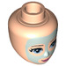LEGO Light Flesh Minidoll Head with Light Blue Eyes, Pink Lips and Beauty Mask (17743 / 92198)
