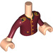 LEGO Helles Fleisch Minidoll Torso mit Dunkelrot und Gold Hotel Porter Uniform (11408 / 92456)