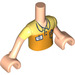 LEGO Light Flesh Minidoll Torso with Orange T-Shirt and Name Badge (Retail Assistant) Decoration (11408 / 92456)
