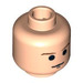 LEGO Light Flesh Minifig Head with Brown Eyebrows (Recessed Solid Stud) (3626 / 83799)