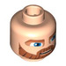 LEGO Light Flesh Minifigure Head Cartoon Style with Thick Beard (Recessed Solid Stud) (3626 / 63559)