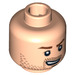 LEGO Light Flesh Minifigure Head with Beard Stubble (Safety Stud) (86752 / 98303)