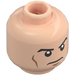 LEGO Beige Léger Minifigurine Tête avec Noir Eyebrows, Cheek Lines et Froncer les sourcils (Montant solide encastré) (3626 / 76086)