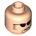 LEGO Light Flesh Minifigure Head with Decoration (Safety Stud) (3626 / 49804)