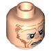 LEGO Light Flesh Minifigure Head with Orange Dot Patterning on Sides (Recessed Solid Stud) (3626 / 11019)