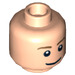 LEGO Light Flesh Minifigure Head with Smile, Pupils and Eyebrows (Safety Stud) (15123 / 50181)