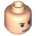 LEGO Leichtes Fleisch Minifigure Kopf mit Dünn Moustache/Beard (Sicherheitsbolzen) (3626 / 53617)