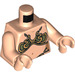 LEGO Leichtes Fleisch Minifigure Princess Leia Torso mit Metal Bikini oben (973 / 76382)
