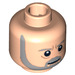LEGO Light Flesh Obi-Wan Head with Grey Beard (Recessed Solid Stud) (88838 / 93185)