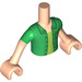 LEGO Light Flesh Oliver Friends Torso with Green Jacket (11408 / 92456)