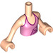 LEGO Licht vleeskleurig Olivia Torso, met Roze Strap Top met Palm Boom Patroon (92456)