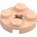 LEGO Light Flesh Plate 2 x 2 Round with Axle Hole (with &#039;+&#039; Axle Hole) (4032)