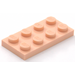 LEGO Carne claro Placa 2 x 4 (3020)