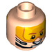 LEGO Light Flesh Rebel Pilot Head with Orange Visor and Headset (Recessed Solid Stud) (3626 / 17853)