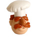 LEGO Carne chiaro Swedish Chef Testa con Cappello