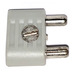 LEGO Light Gray 2 Pin Electric Connector (Rounded Narrow with Cross-Cut Pins)