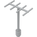 LEGO Lys grå Antenne 1 x 5 med Side Eiker (3144)