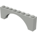 레고 라이트 그레이 아치 1 x 8 x 2 두꺼운 상단과 강화된 하단 (3308)