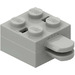 LEGO Light Gray Arm Brick 2 x 2 Arm Holder without Hole and 1 Arm