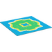 LEGO Gris clair Plaque de Base 32 x 32 avec Island et Lagoon dans the Centre (3811)